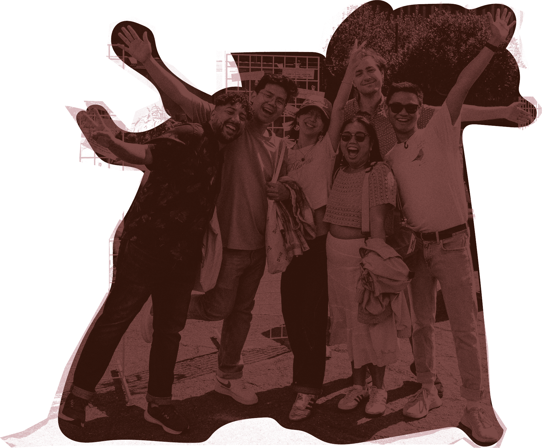 Community members in conversation